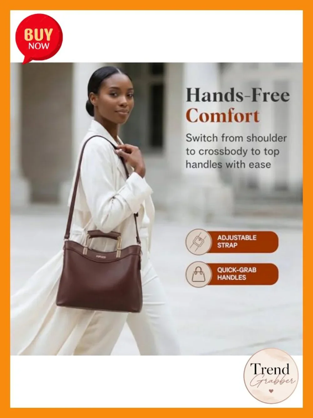 Structured Vegan Leather Satchel - Top Handle Crossbody Bag